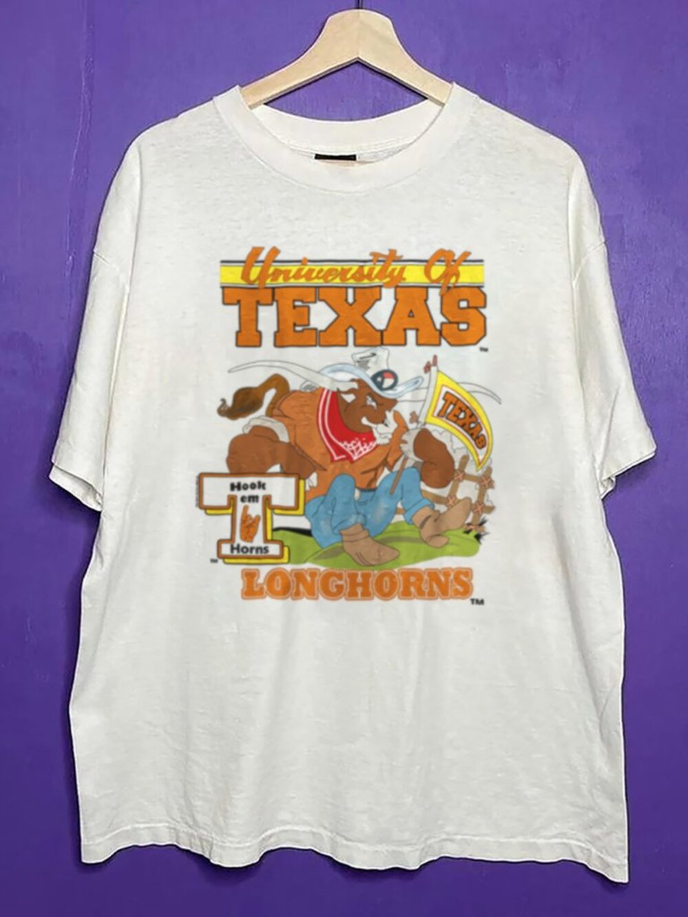 Vintage 1989 University of Texas Longhorns Crewneck Shirt, Retro 90s NCAA Shirt